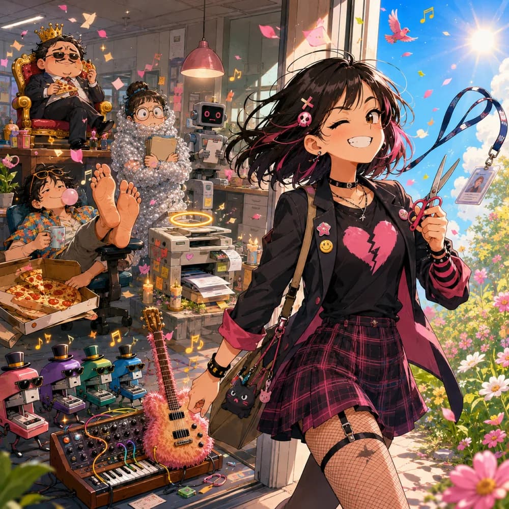 Scène lumineuse de style anime pour Thank You for This Incredible Opportunity