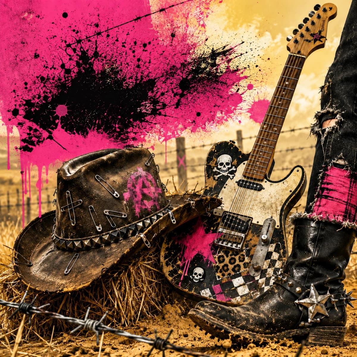 Visuel punk-country pour Vive le country